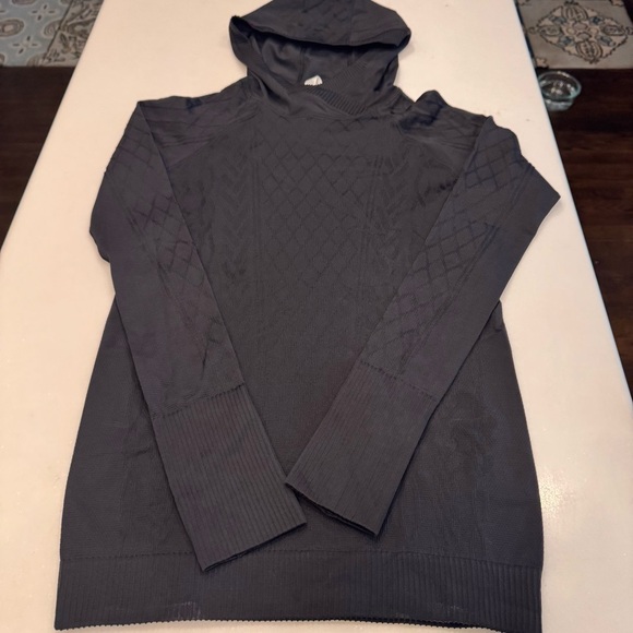Lululemon Rest Less Hoodie Pullover Long Sleeve Sz 6 Black Textured Swiftly NWOT - Picture 3 of 14
